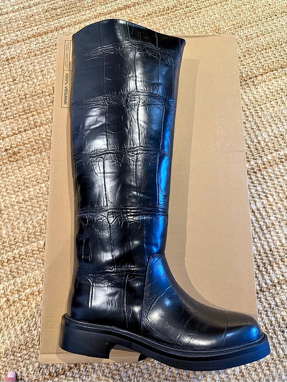 Call It Spring Vegan Leather Black Knee-High Boots